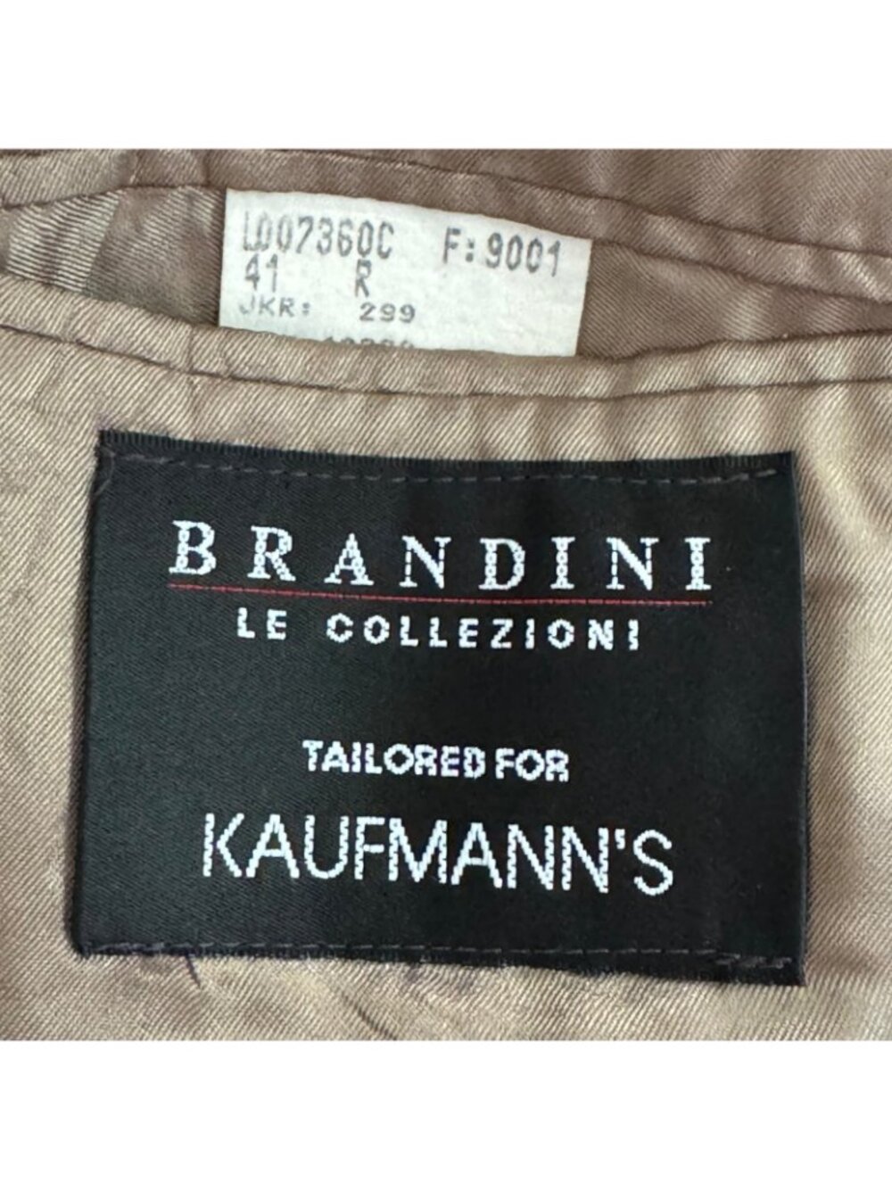 Brandini Le Collezioni Mens 41R Wool Silk Plaid Blazer Two Button Brown Canada - Picture 3 of 10